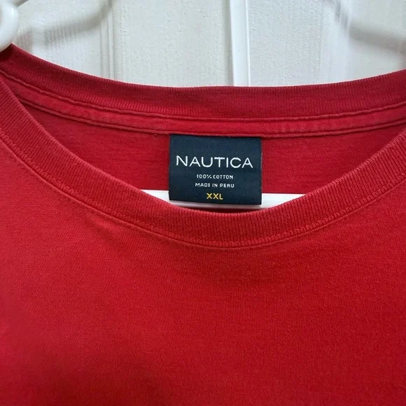 Nautica Men's Short Sleeve Red Tee, Size XXL - Picture 2 of 4